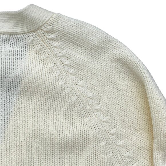 Vintage Cable Knit Fisherman Cardigan Academia Kurt Cobain Old Money Grandpa-XL - Picture 11 of 15